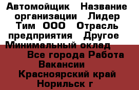 Автомойщик › Название организации ­ Лидер Тим, ООО › Отрасль предприятия ­ Другое › Минимальный оклад ­ 19 000 - Все города Работа » Вакансии   . Красноярский край,Норильск г.